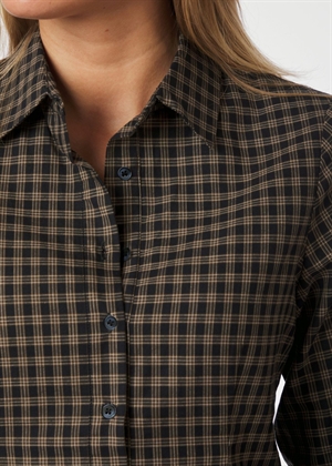 Rosa mini check skjorte Sort Neo Noir 